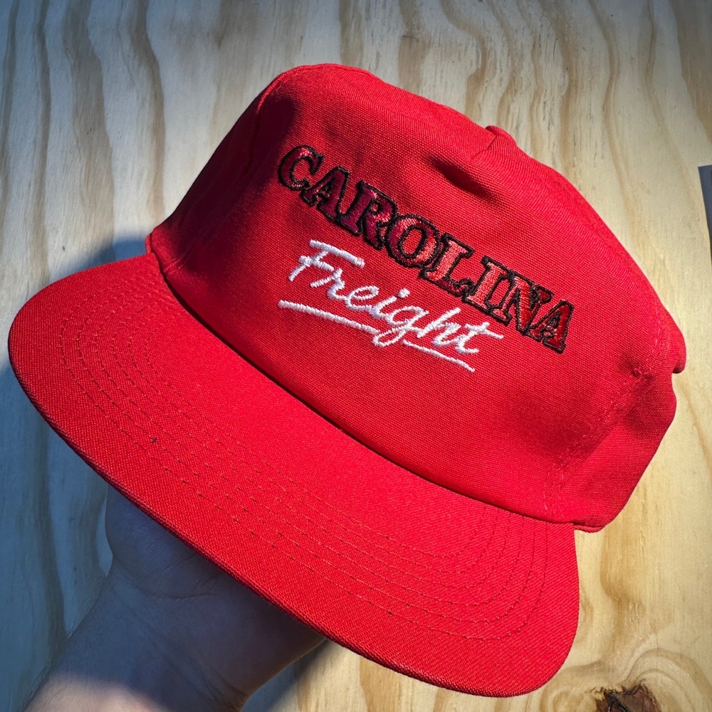 AB Emblems Carolina Freight Hat Mens Red Vintage Snapback Trucker Cap OSFM